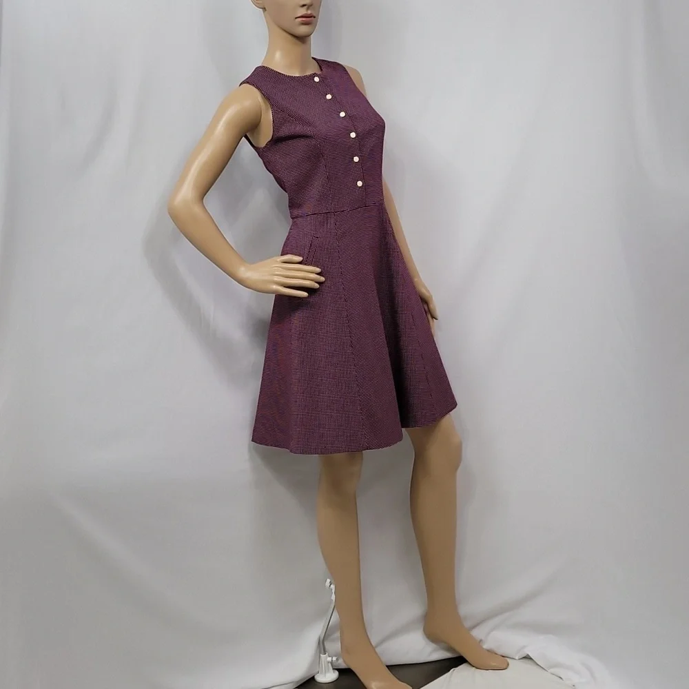 Gal Meets Glam Polka-dot Meg Jacquard Sleeveless Dress